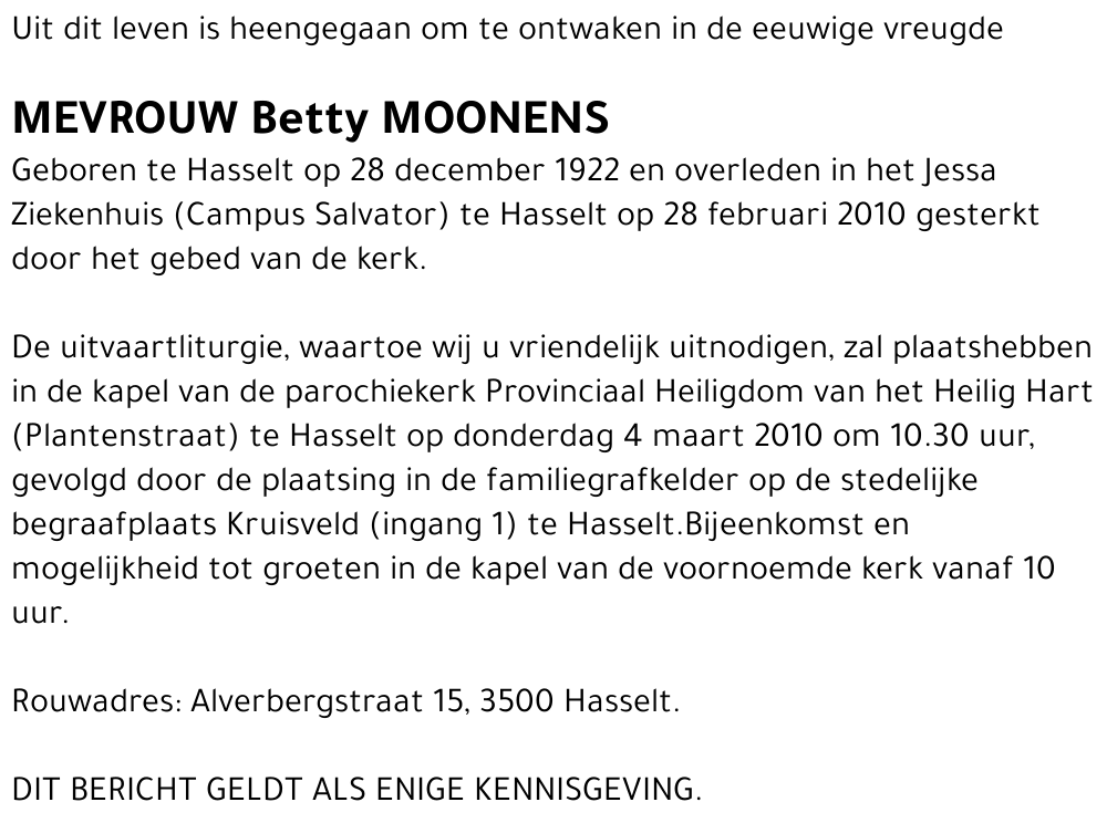 Betty Moonens