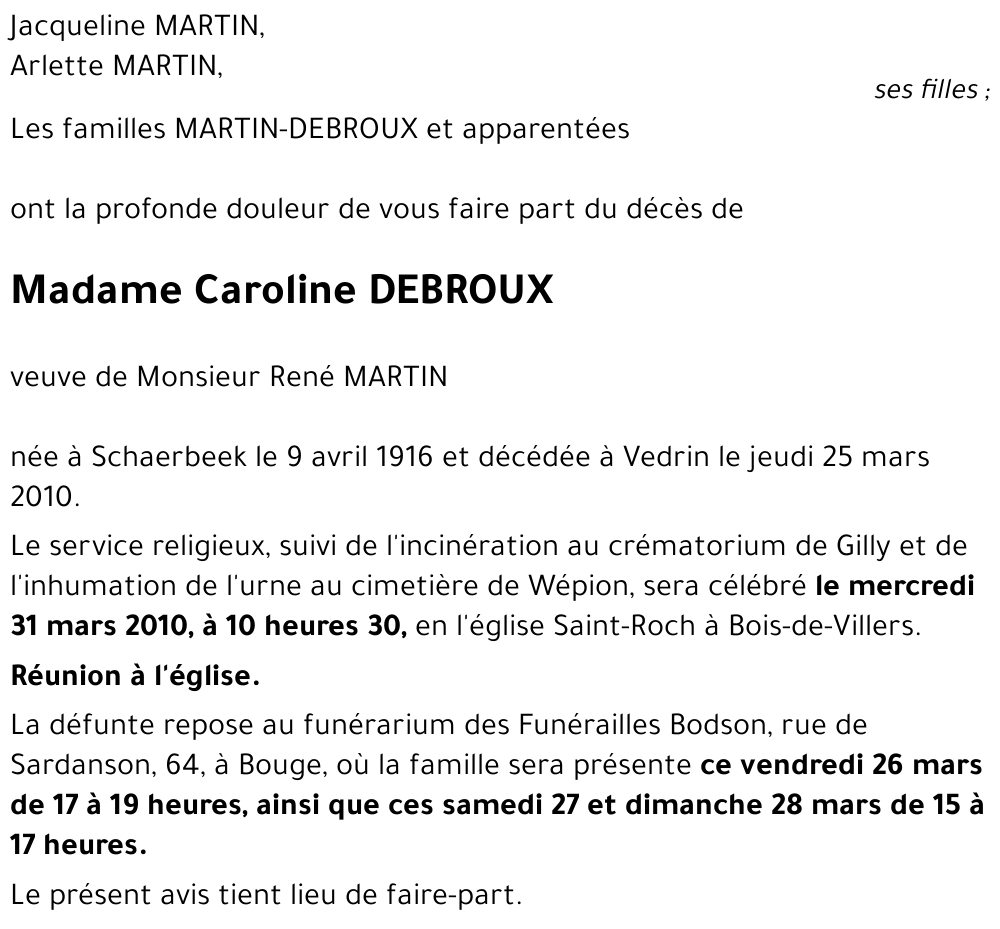 Caroline DEBROUX