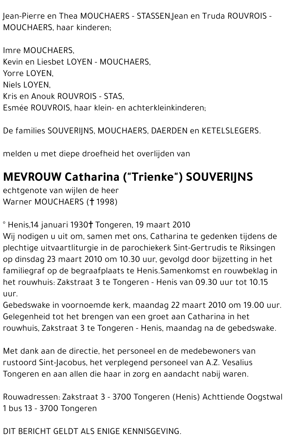 Catharina SOUVERIJNS