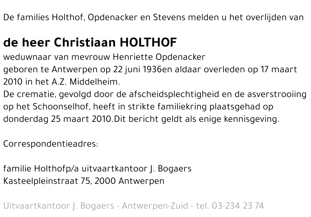 Christiaan Holthof