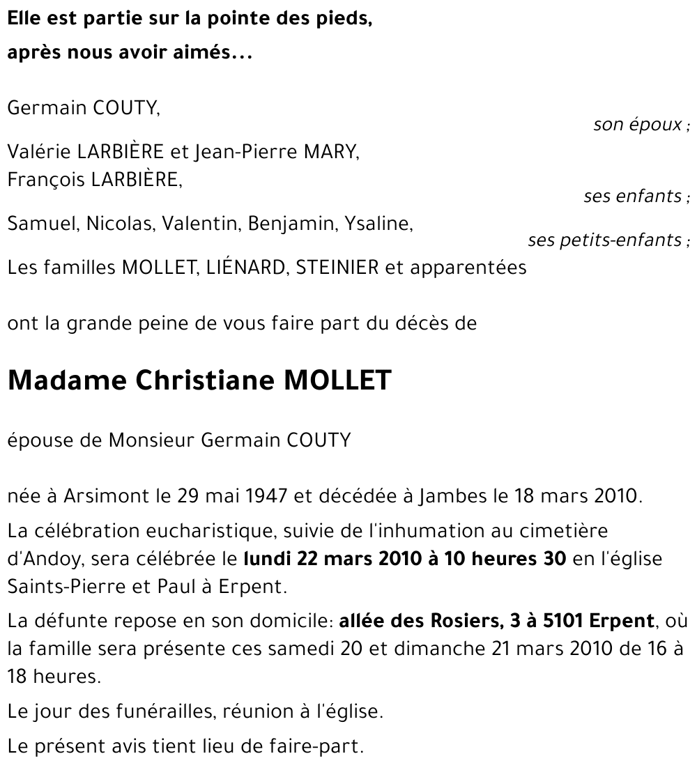 Christiane MOLLET