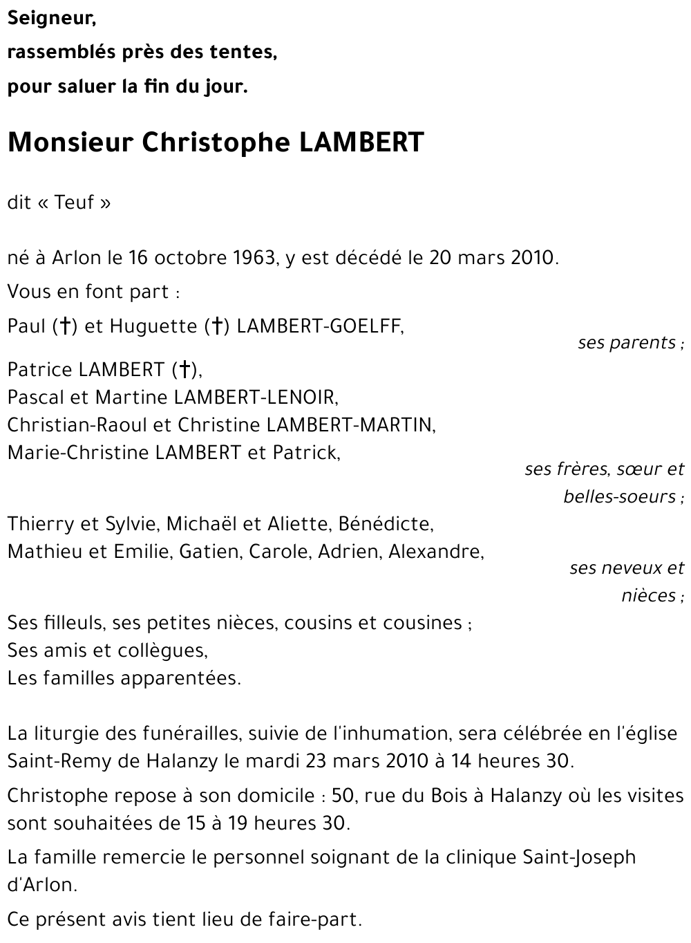Christophe LAMBERT