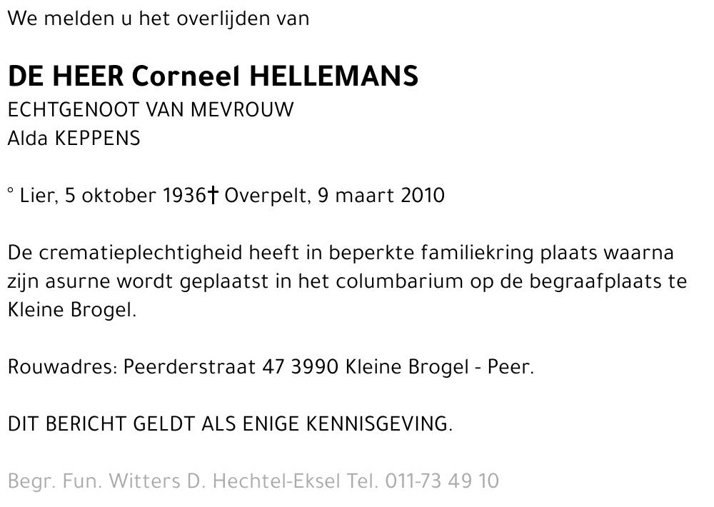 Corneel Hellemans