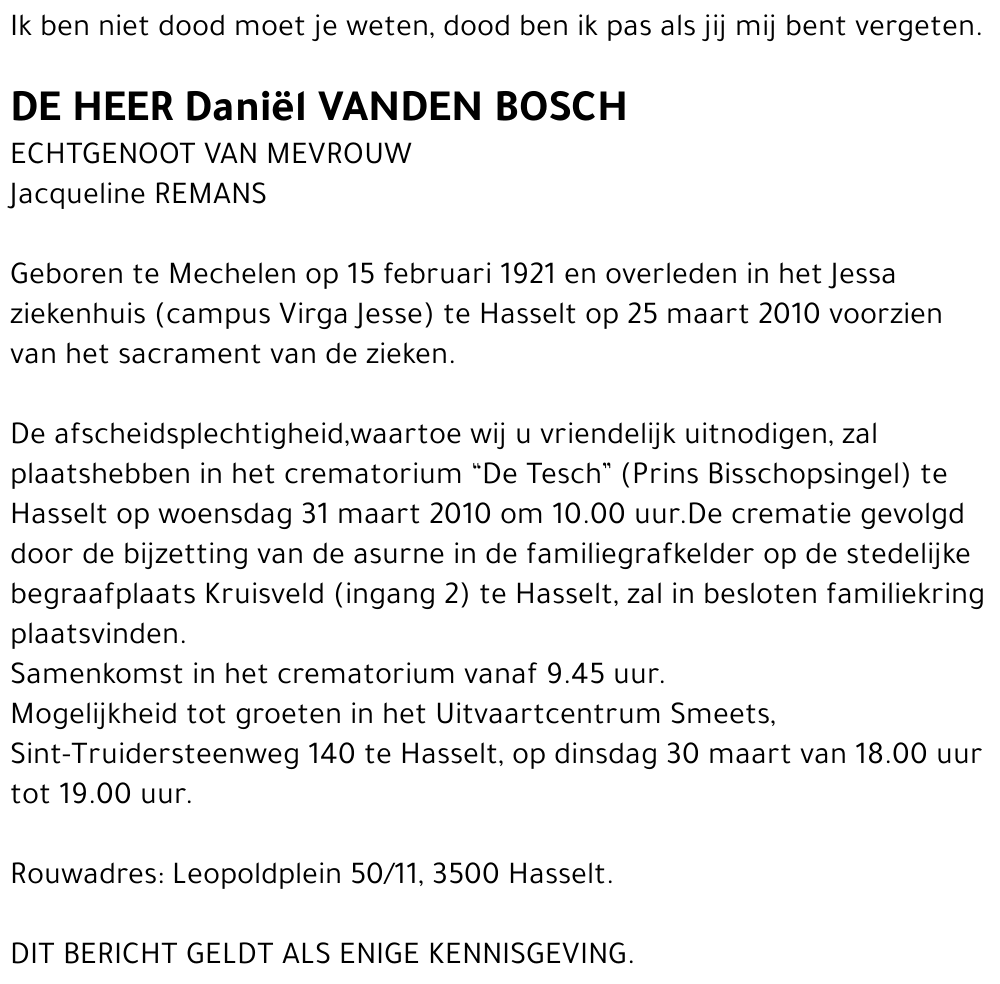 Daniël Vanden Bosch