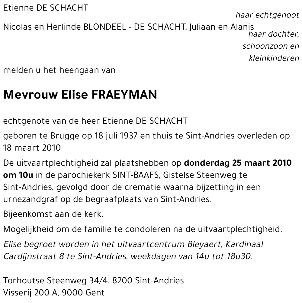 Elise FRAEYMAN