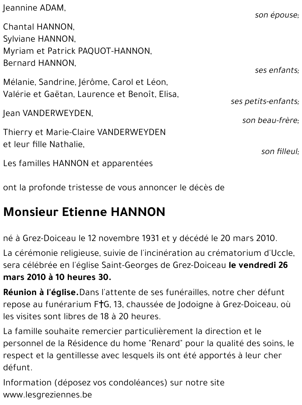 Etienne HANNON