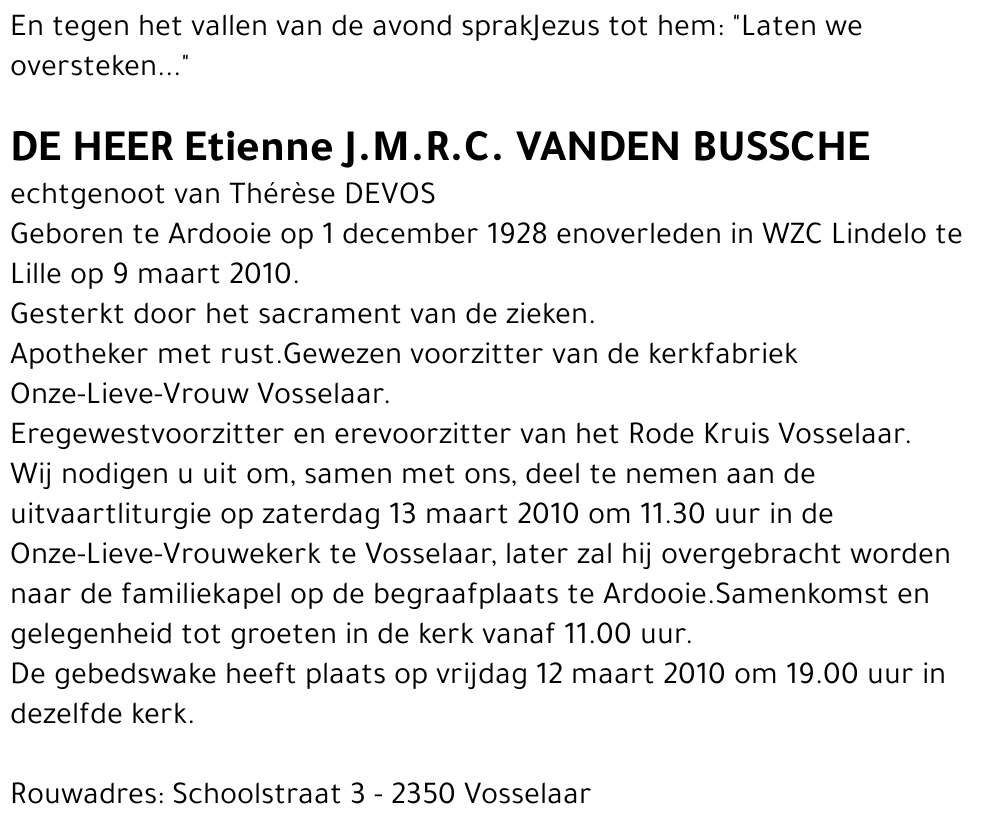 Etienne Vanden Bussche