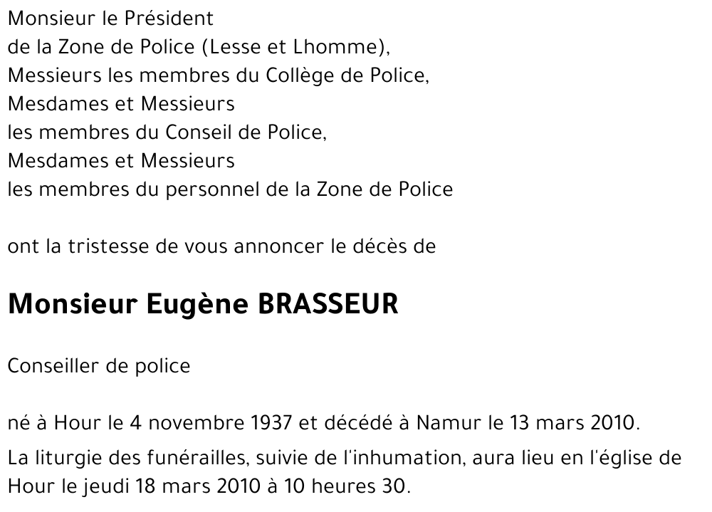 Eugène BRASSEUR