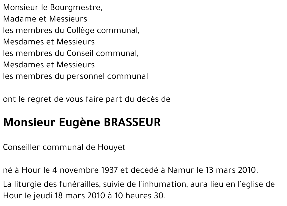 Eugène BRASSEUR