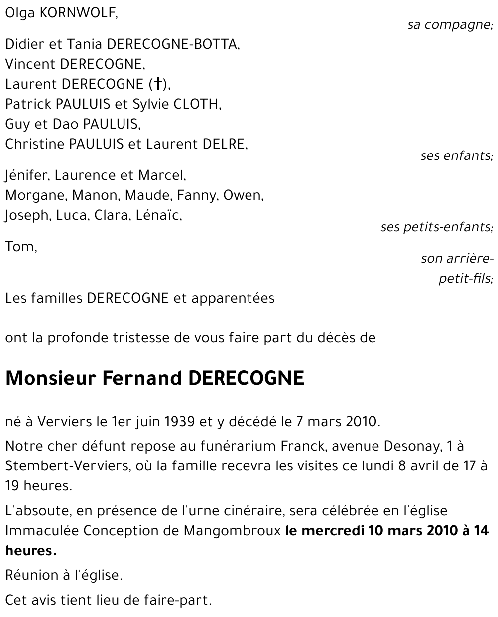 Fernand DERECOGNE