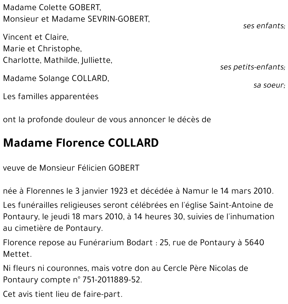 Florence COLLARD