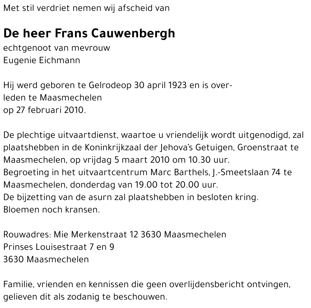 Frans Cauwenbergh