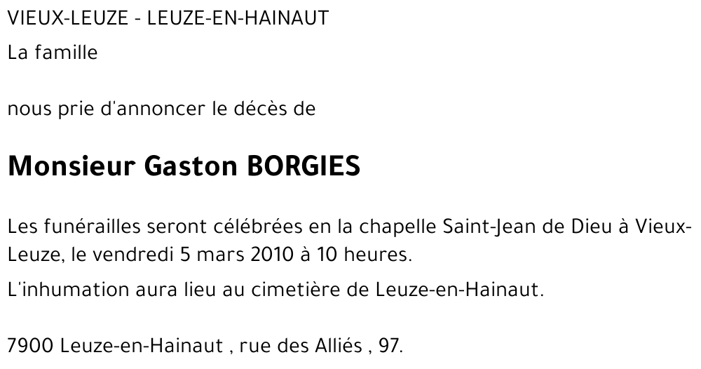 Gaston BORGIES