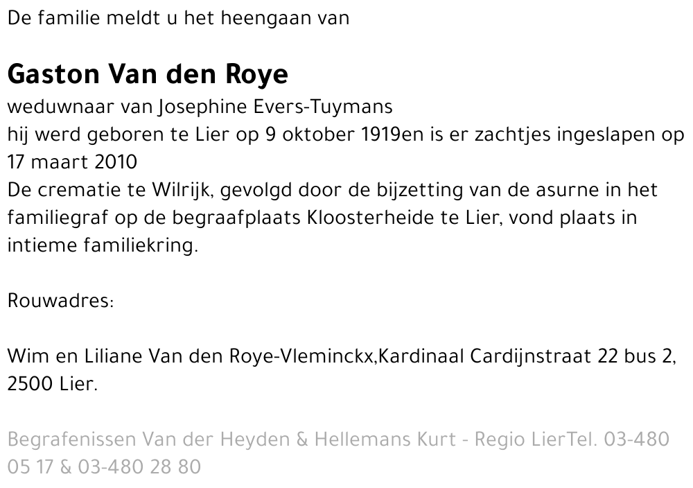 Gaston Van den Roye