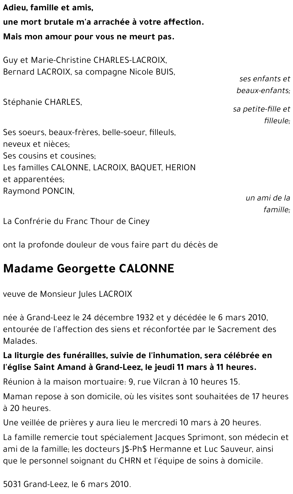 Georgette CALONNE