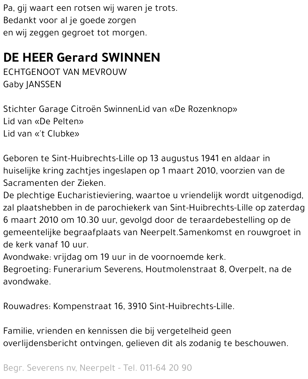 Gerard Swinnen