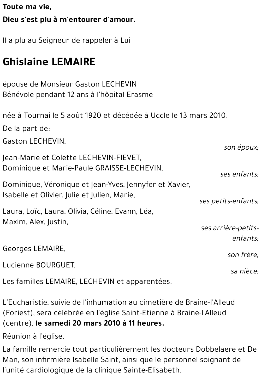 Ghislaine LEMAIRE
