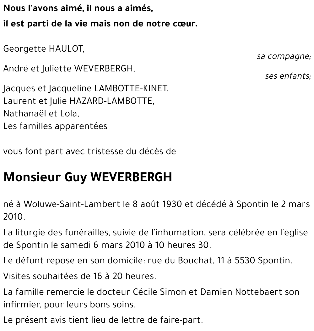 Guy WEVERBERGH