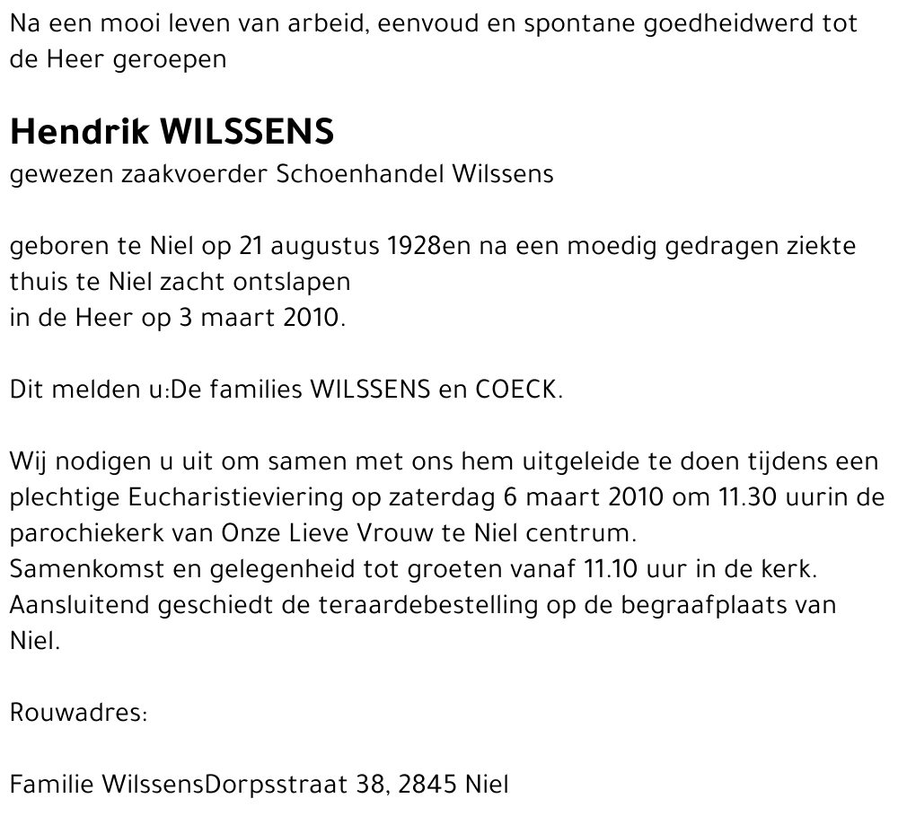 Hendrik Wilssens