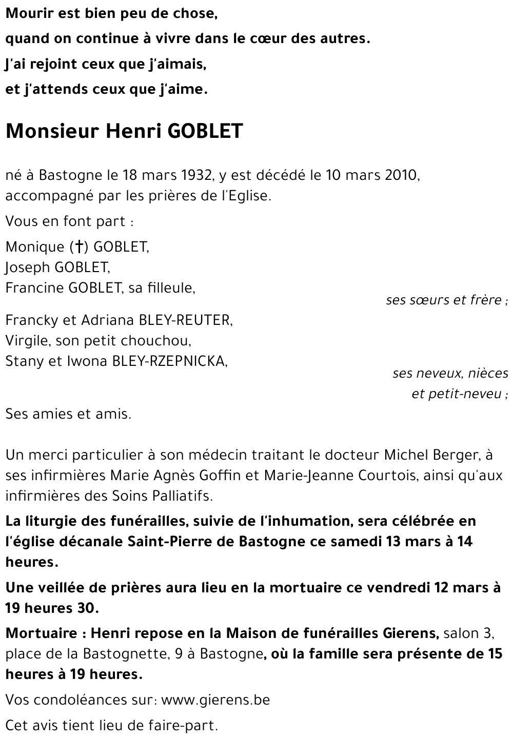 Henri GOBLET