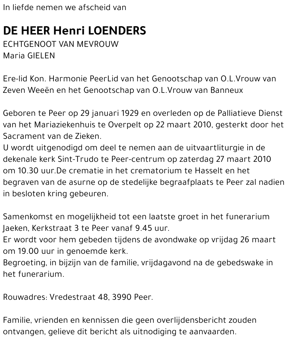 Henri LOENDERS
