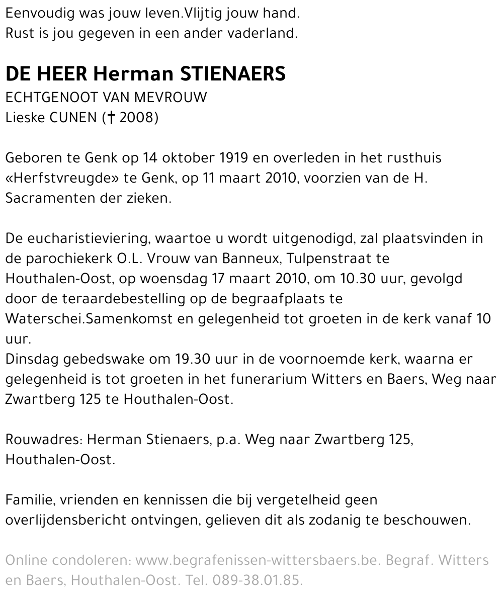 Herman Stienaers