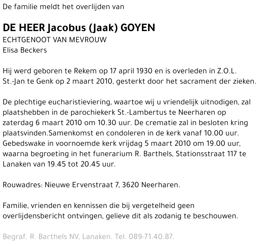 Jacobus Goyen
