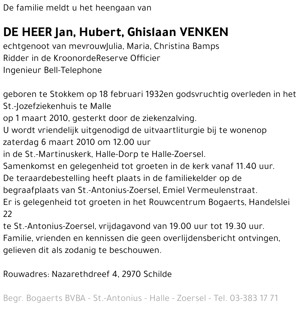 Jan, Hubert, Ghislaan Venken