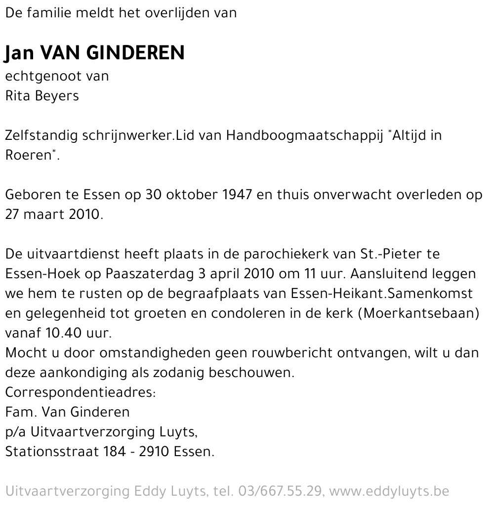 Jan Van Ginderen