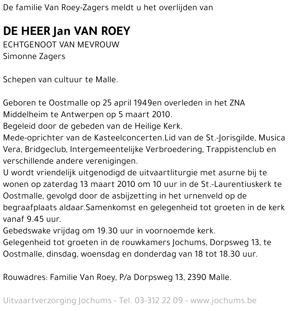 Jan Van Roey