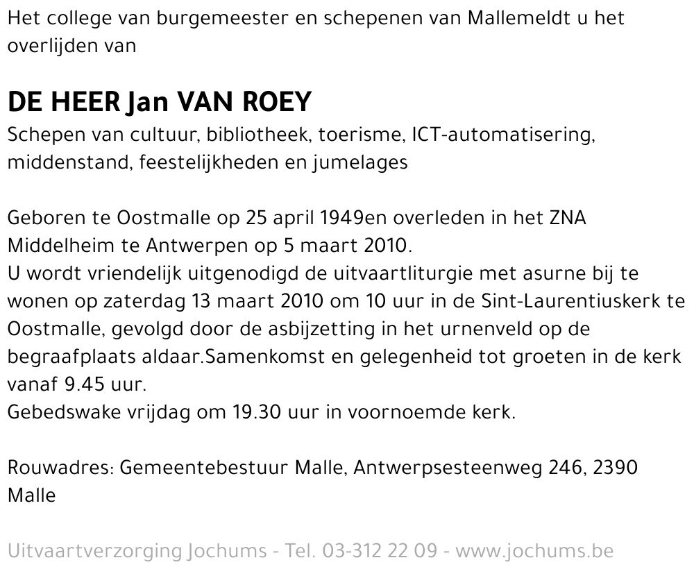 Jan Van Roey