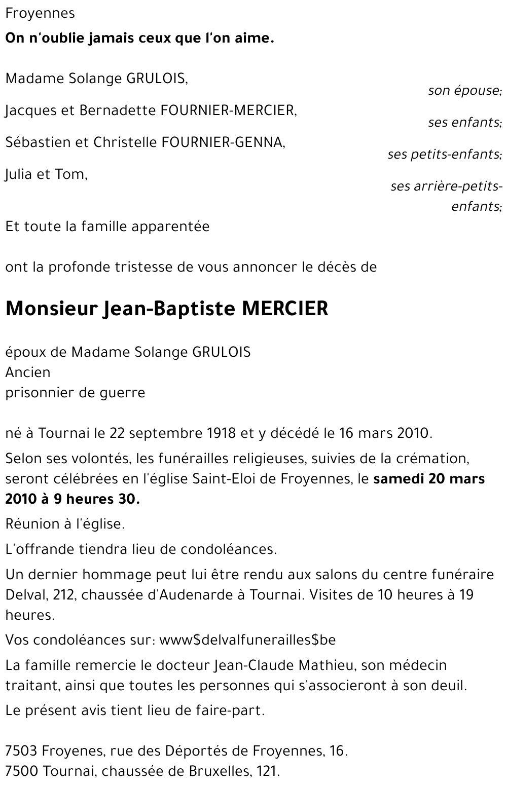 Jean-Baptiste MERCIER