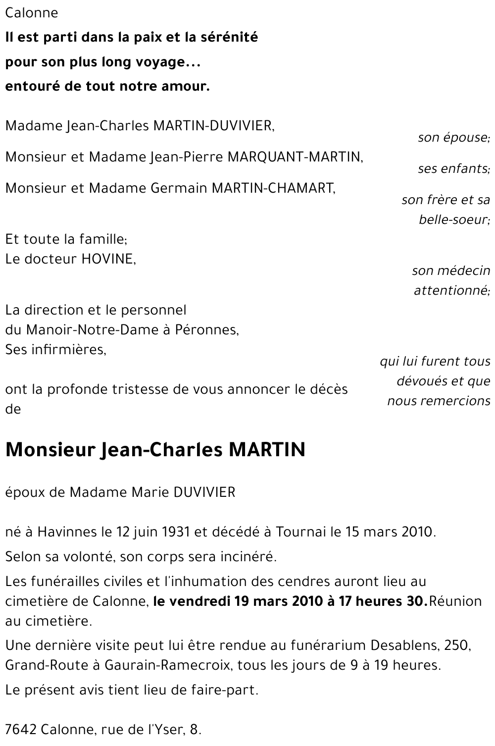 Jean-Charles MARTIN