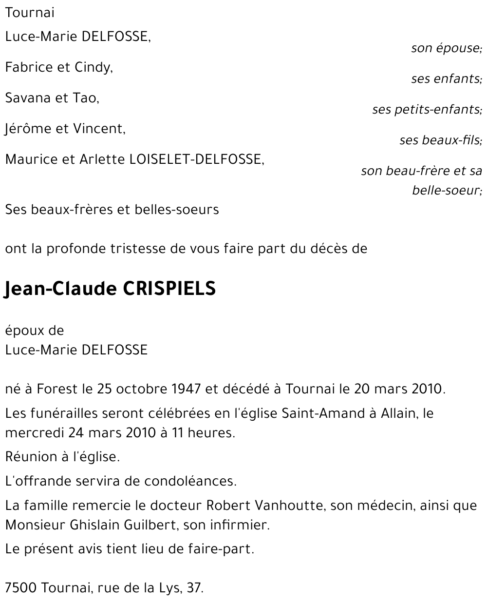 Jean-Claude CRISPIELS