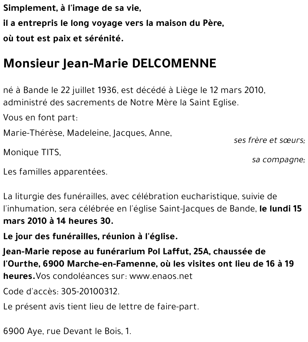 Jean-Marie DELCOMENNE