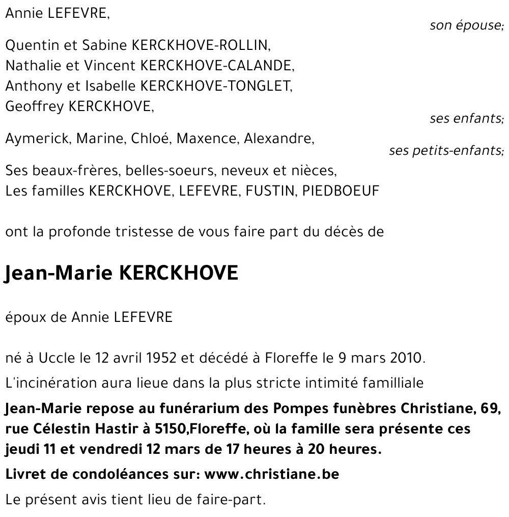 Jean-Marie KERCKHOVE