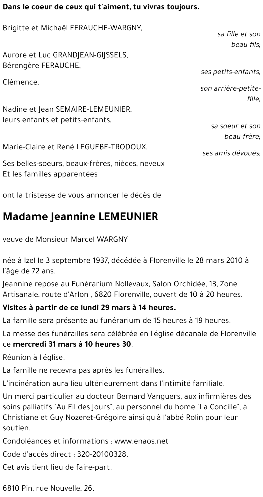 Jeannine LEMEUNIER