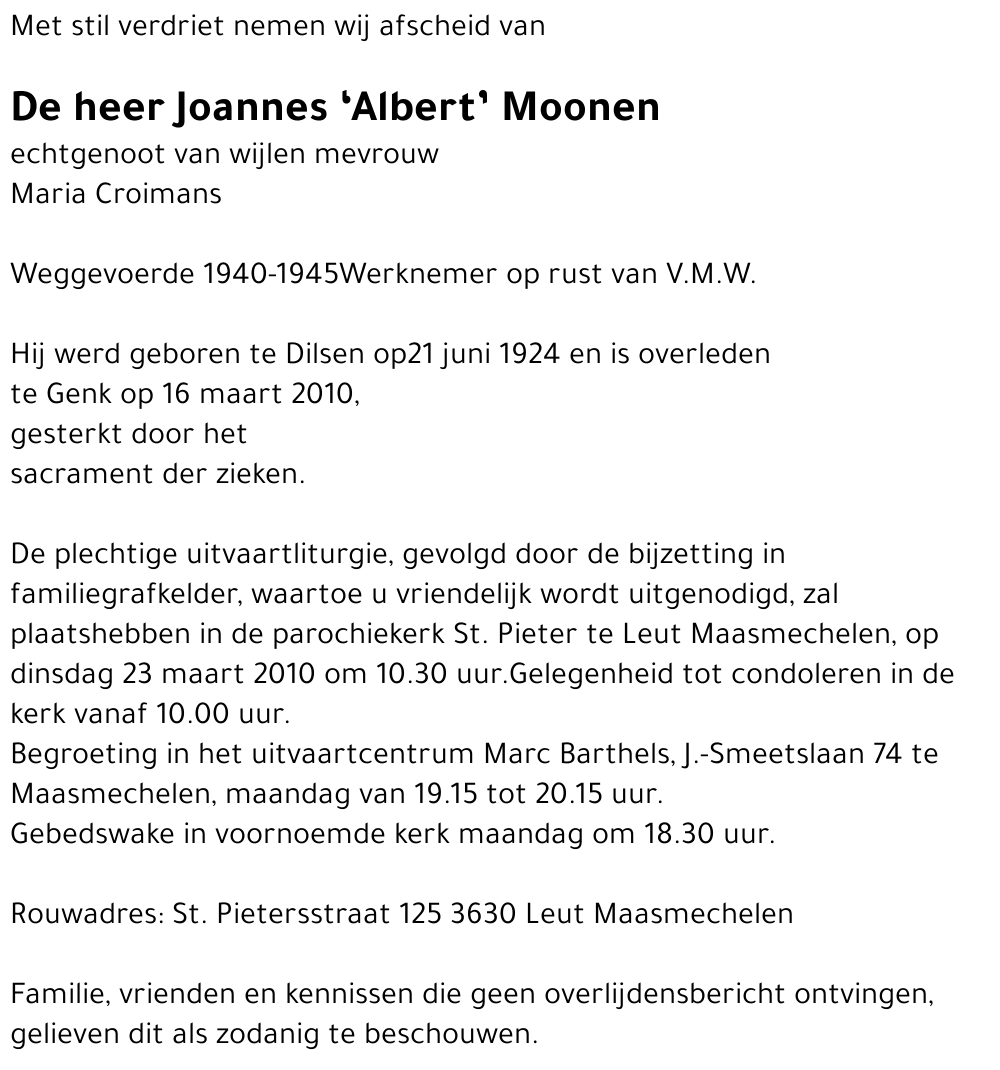 Joannes 'Abert' Moonen