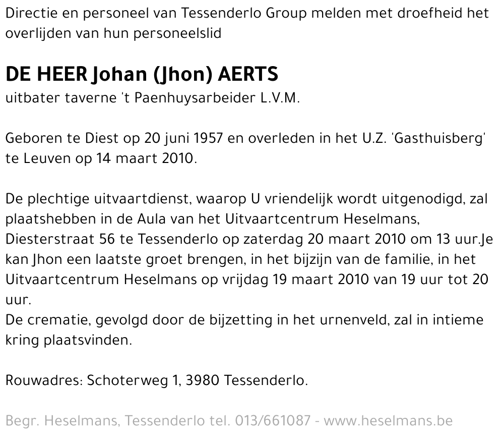 Johan (Jhon) Aerts