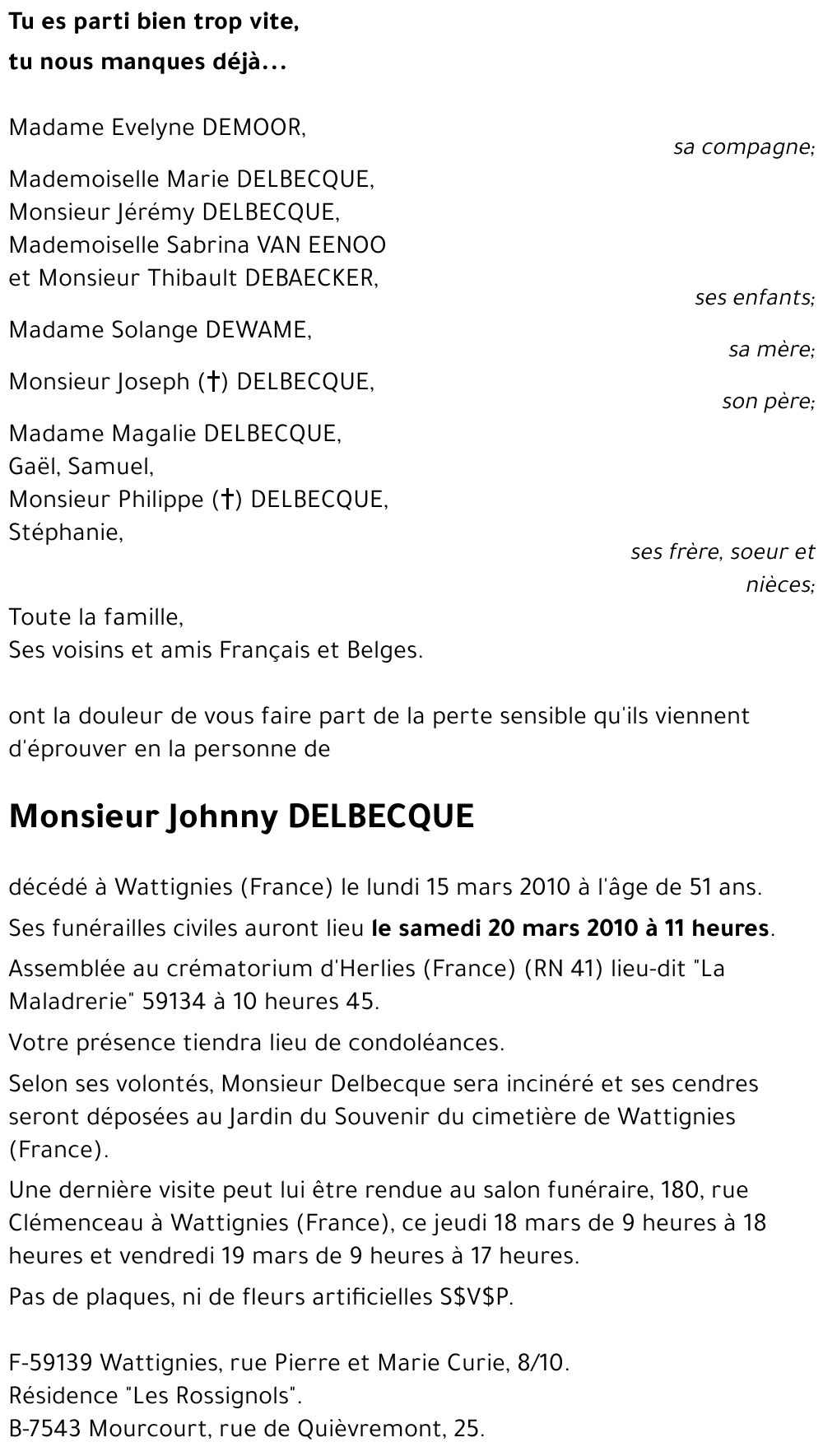 Johnny DELBECQUE