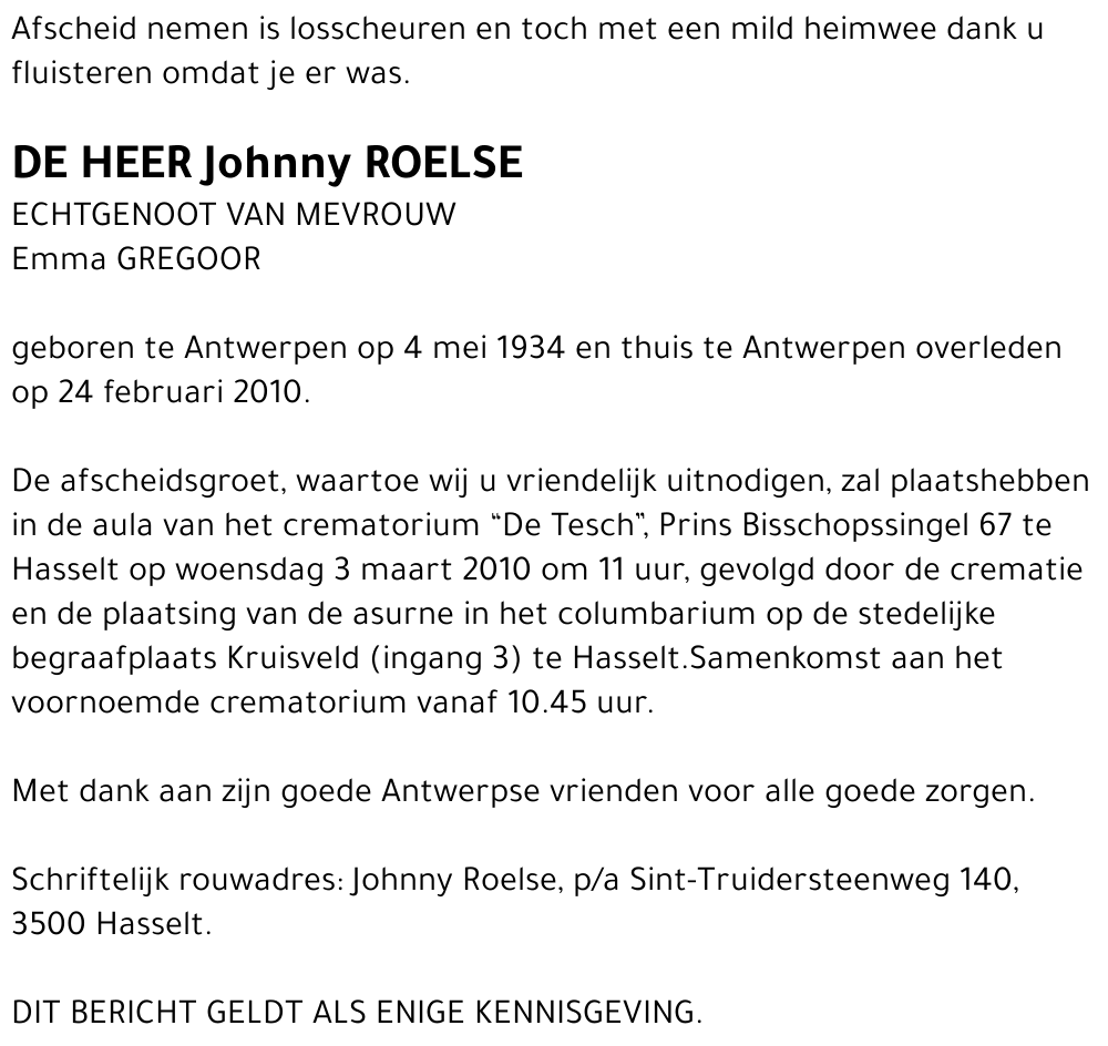 Johnny Roelse