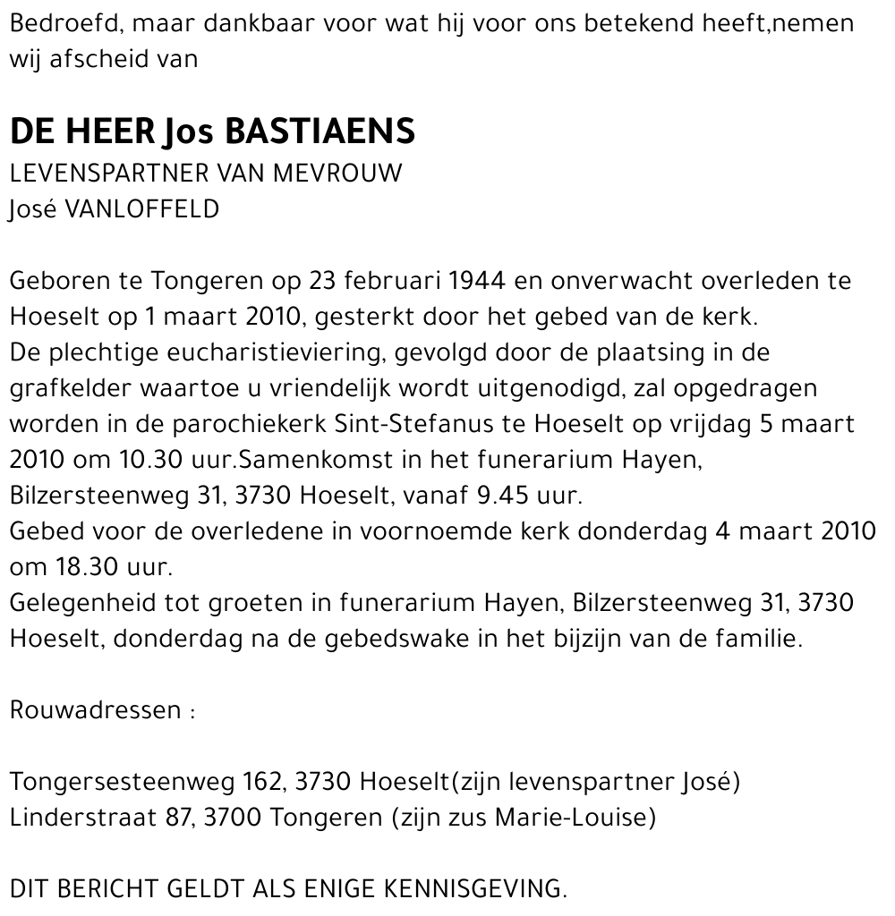 Jos Bastiaens