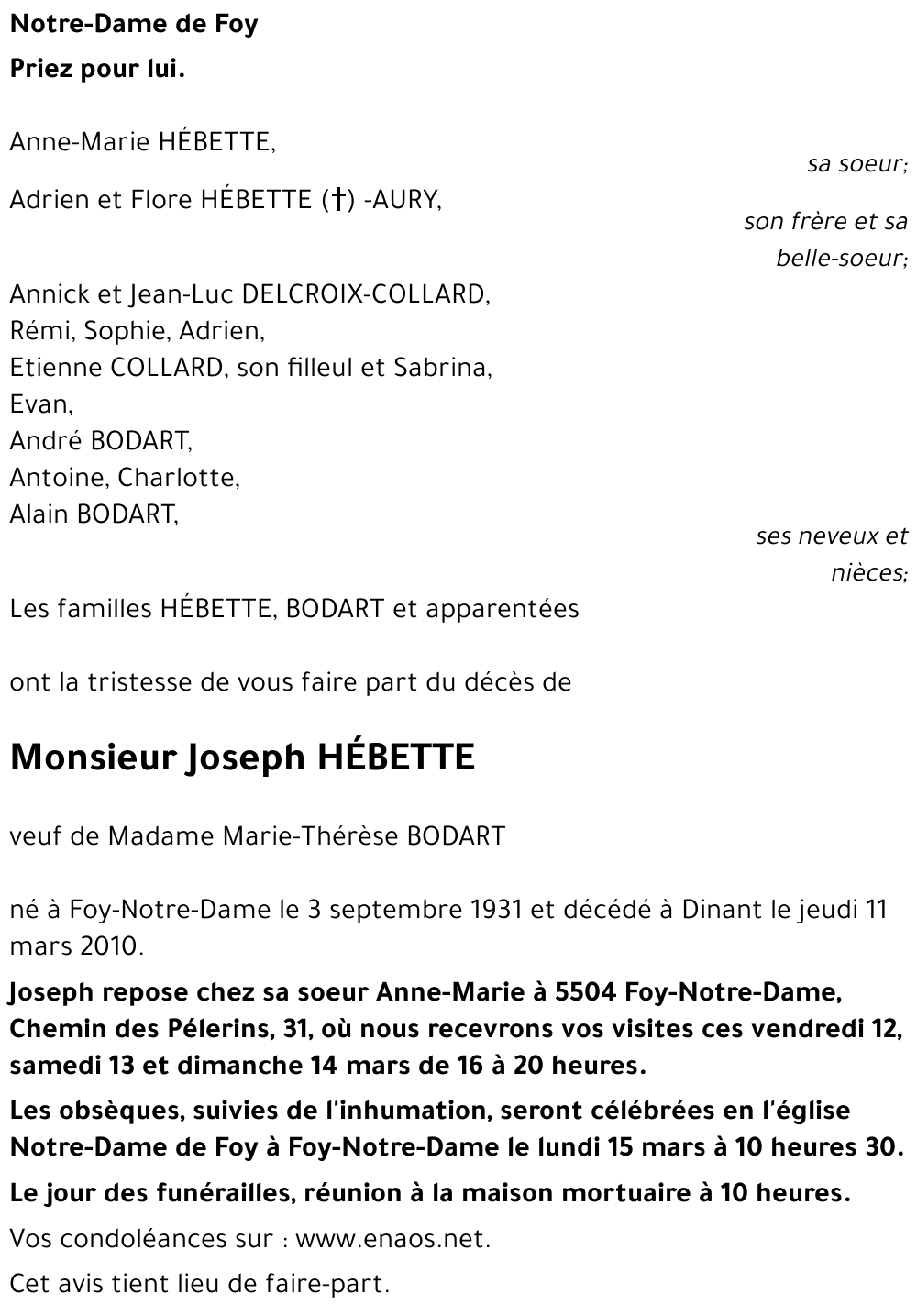 Joseph HÉBETTE