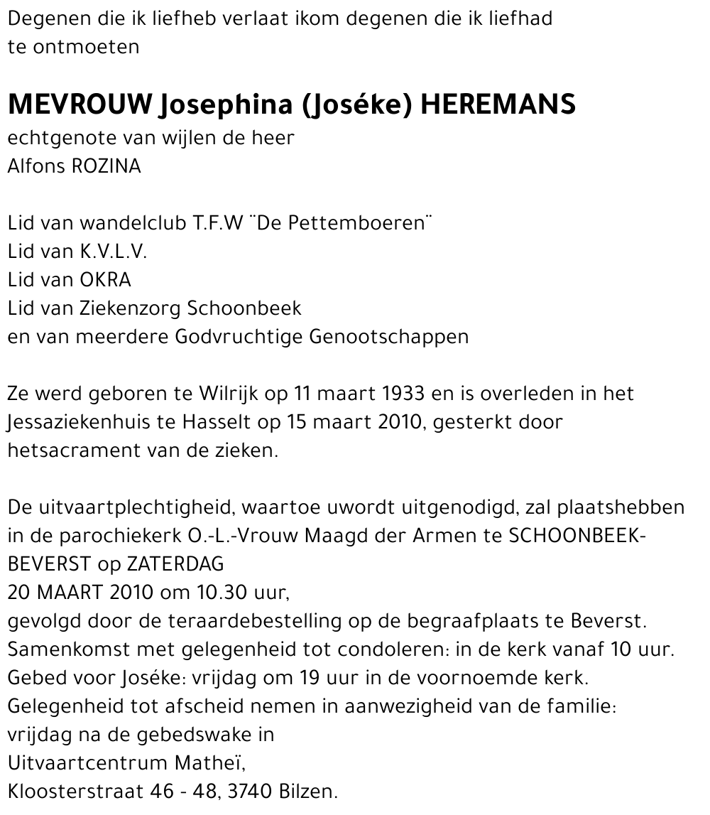 Josephina HEREMANS