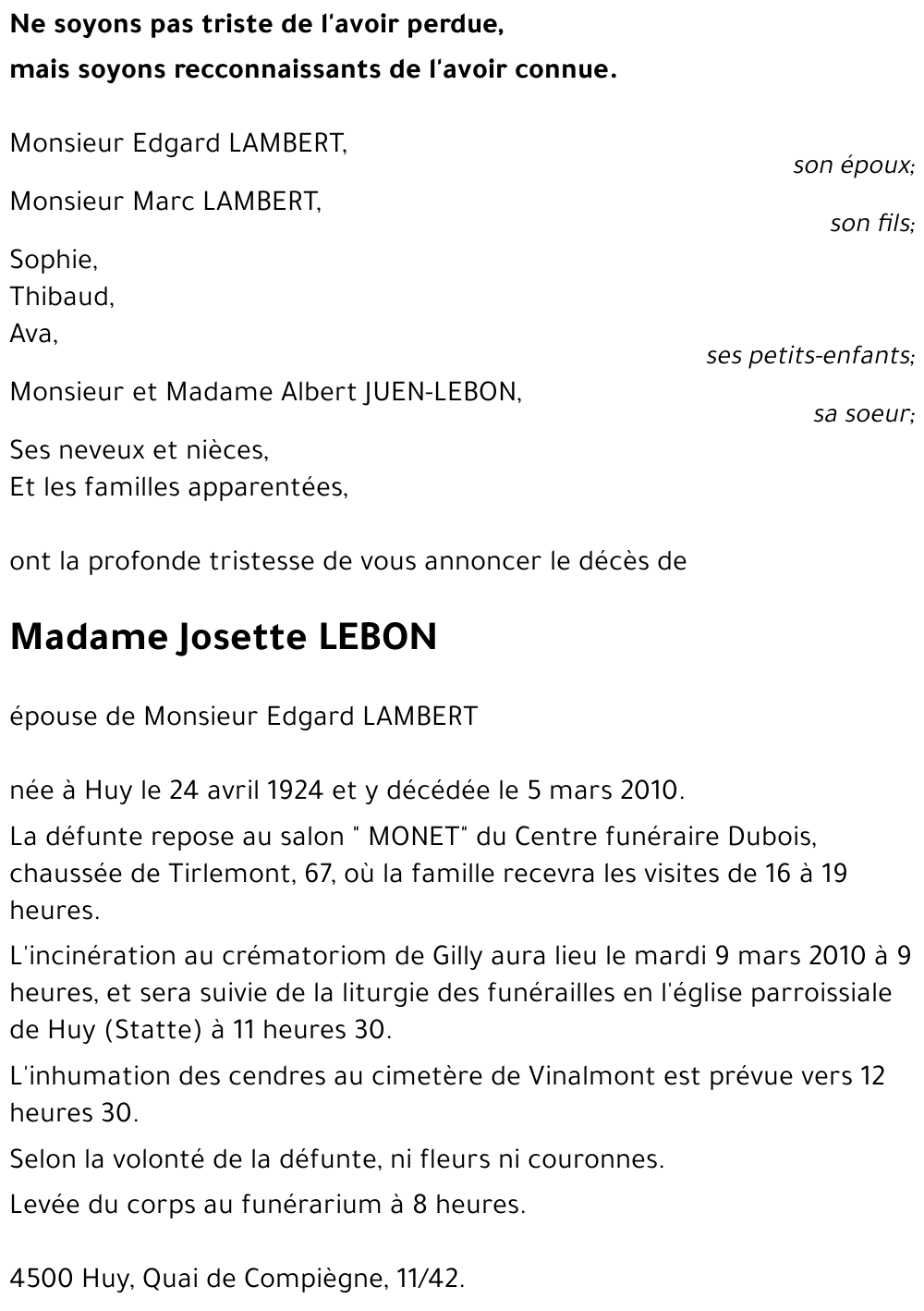 Josette Lebon