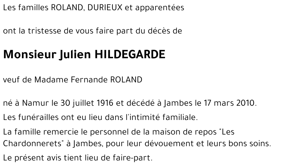 Julien HILDEGARDE