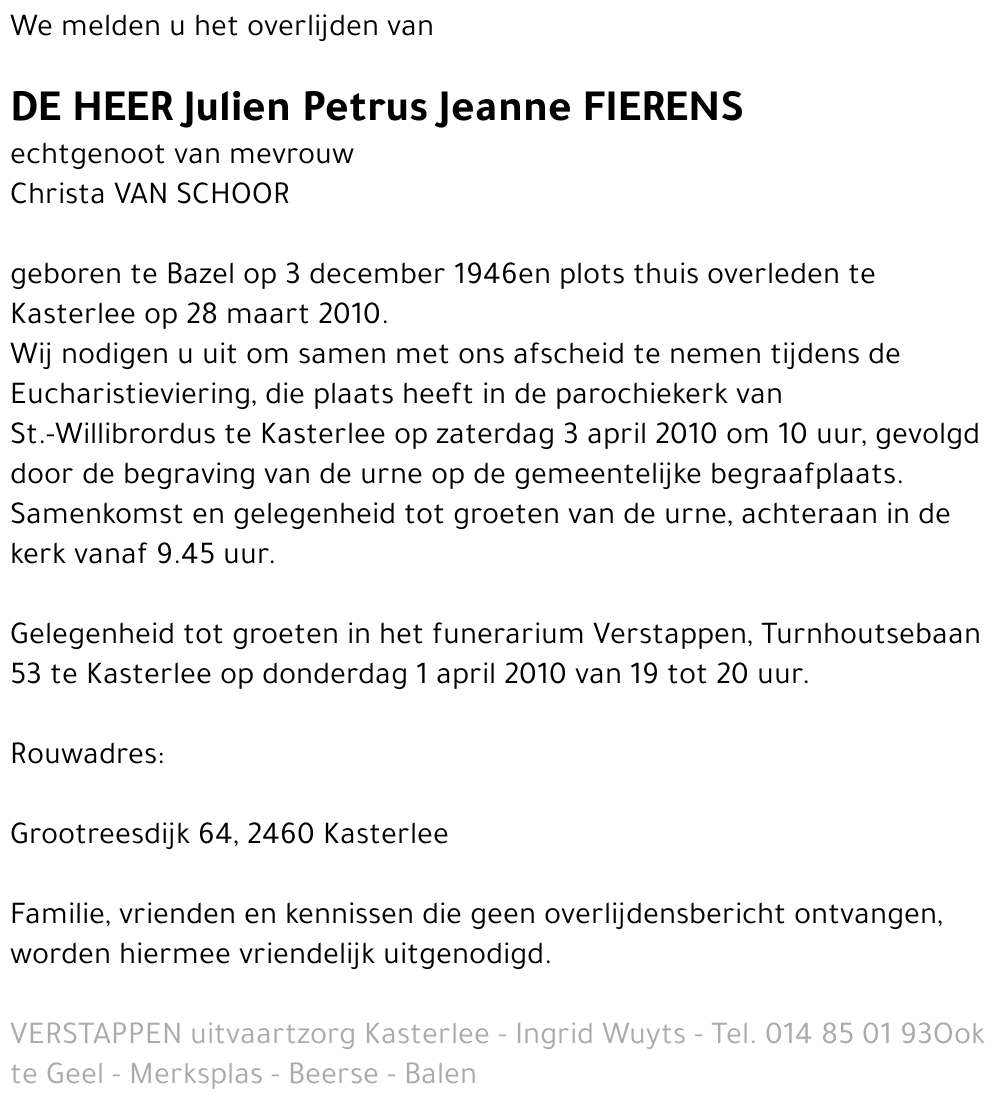 Julien Petrus Jeanne Fierens