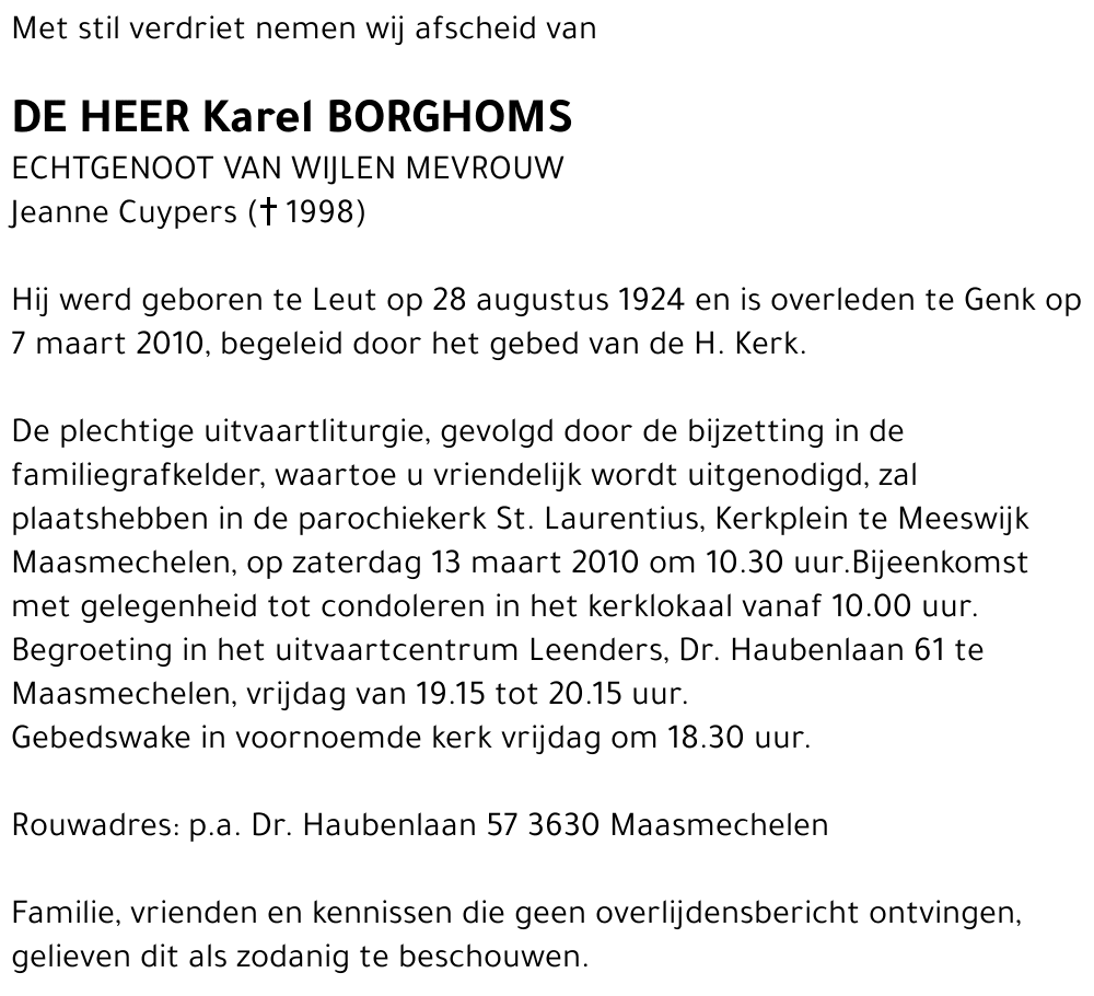 Karel Borghoms