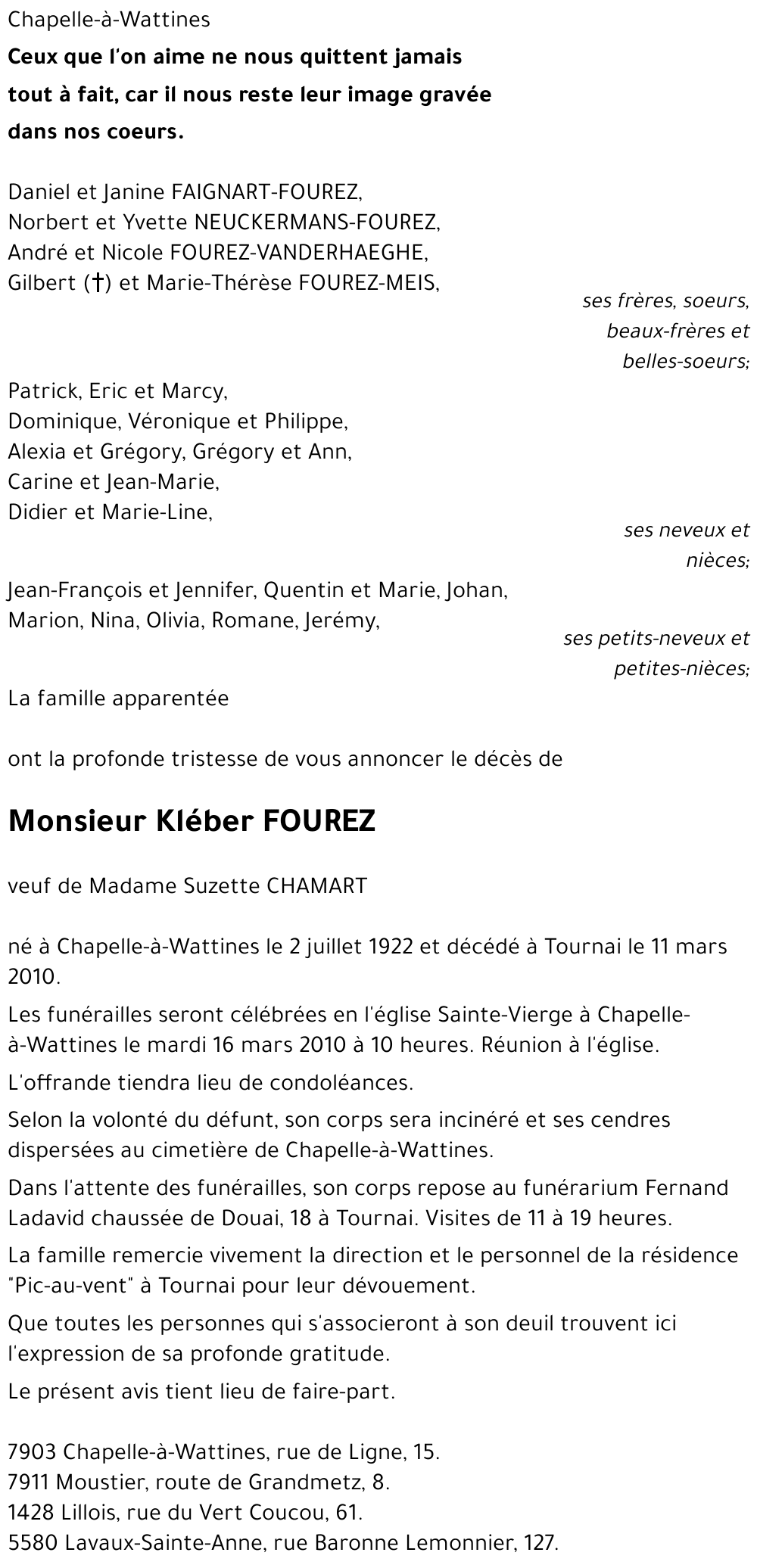 Kléber FOUREZ