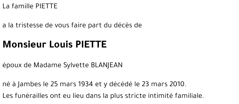 Louis PIETTE